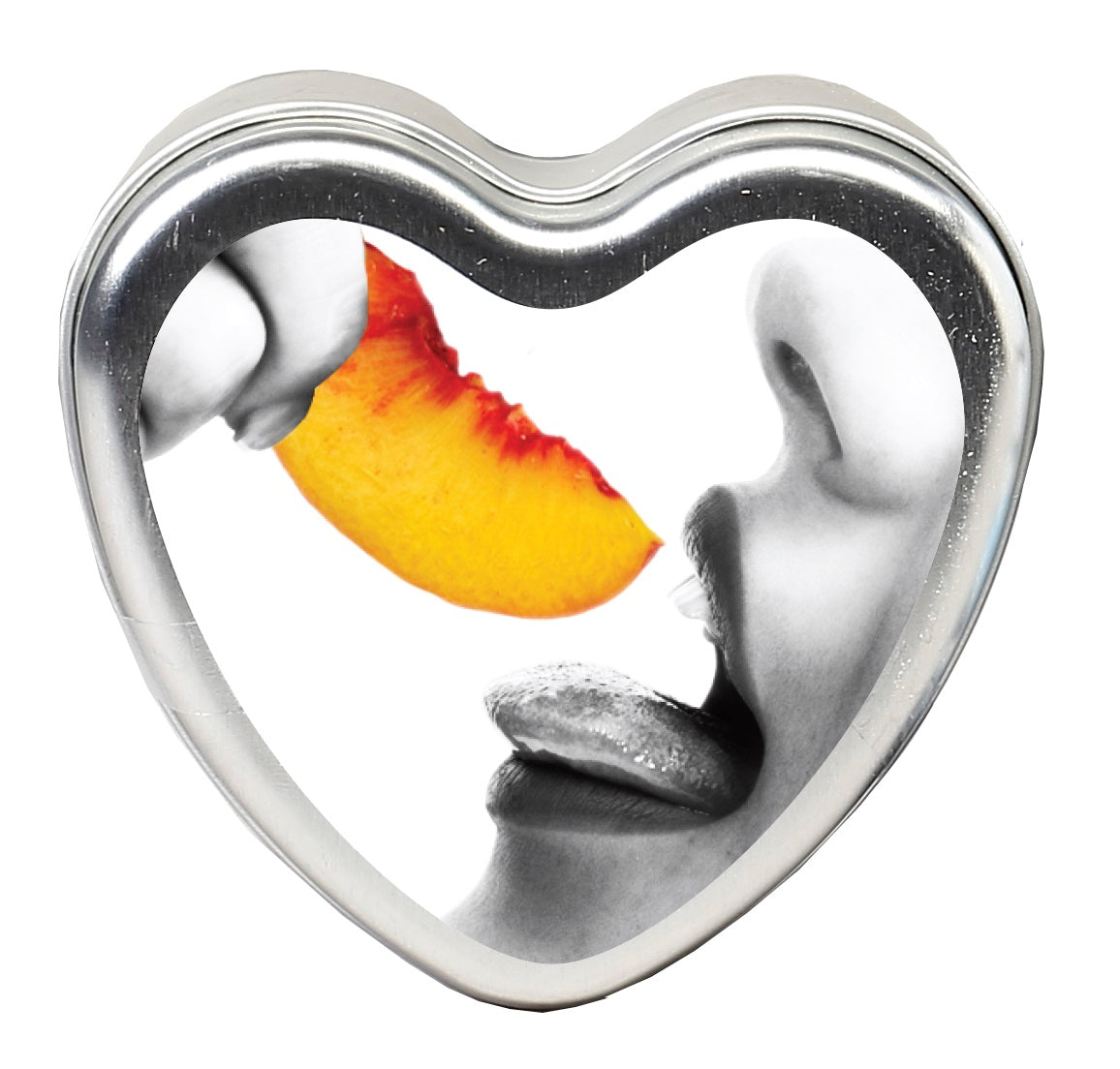 Edible Heart Candle - Peach - 4 Oz. EB-HSCK006