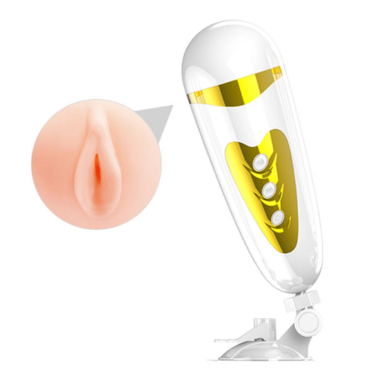 Pretty Love Sally - Vagina - White/ Gold BM-00900T50